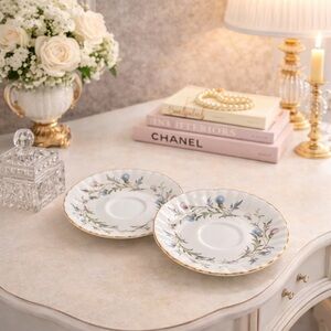 Vintage Royal Albert “Brigadoon” Saucers – Set of 2 | Bone China England